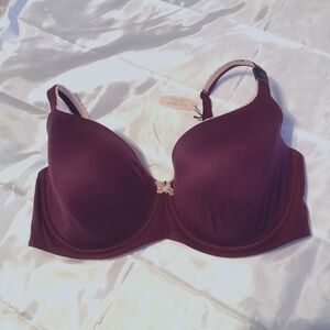 Victoria’s Secret Body By Victoria Perfect Coverage Bra, 38DDD, Burgundy